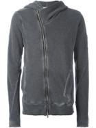 Lost & Found Rooms Off-centre Zipped Hoodie, Men's, Size: Small, Grey, Cotton