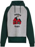 Burberry House Music Intarsia Jersey Hoodie - Green