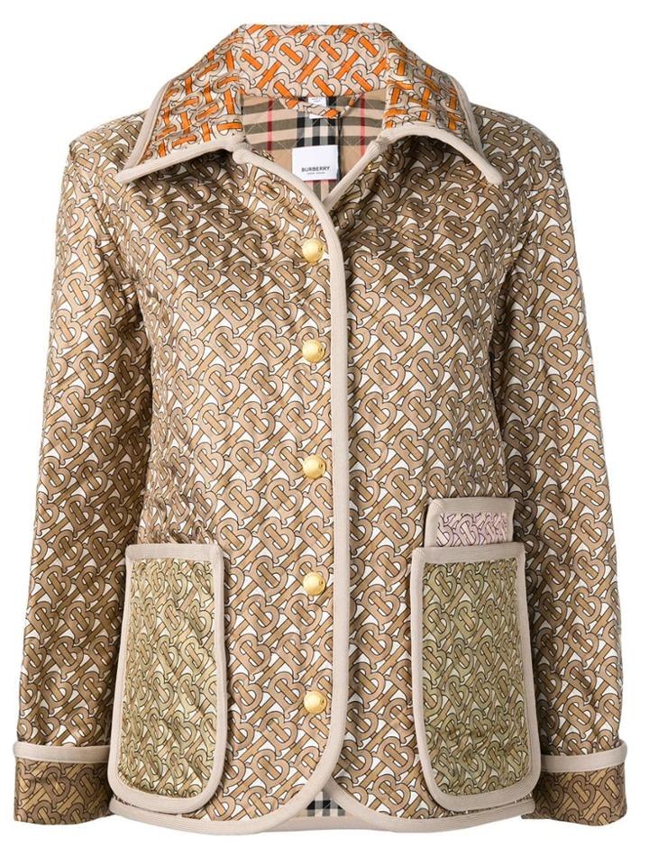 Burberry Logo Print Jacket - Brown