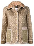 Burberry Logo Print Jacket - Brown