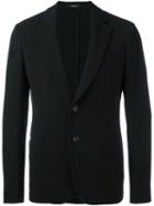 Giorgio Armani Single Breasted Blazer, Men's, Size: 48, Black, Polyester/spandex/elastane/acetate/virgin Wool