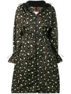 Moncler Leopard Print Raincoat - Green