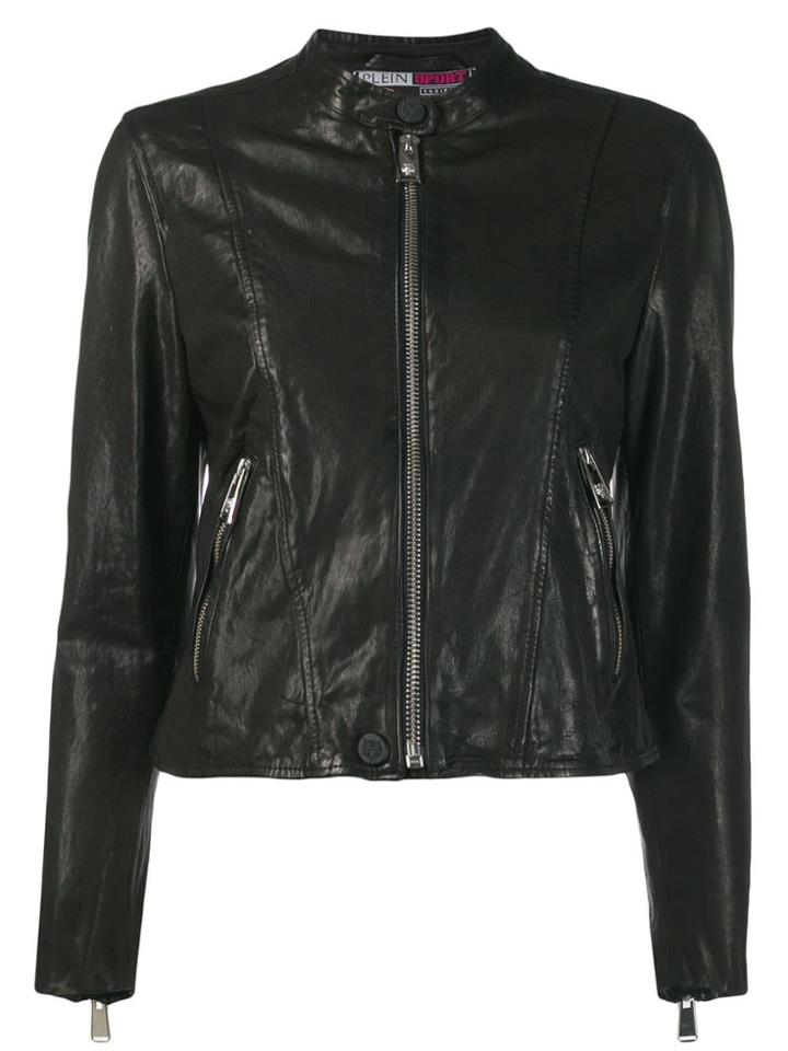 Plein Sport Moto Jacket - Black