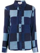 Antik Batik Patchwork Denim Shirt - Blue