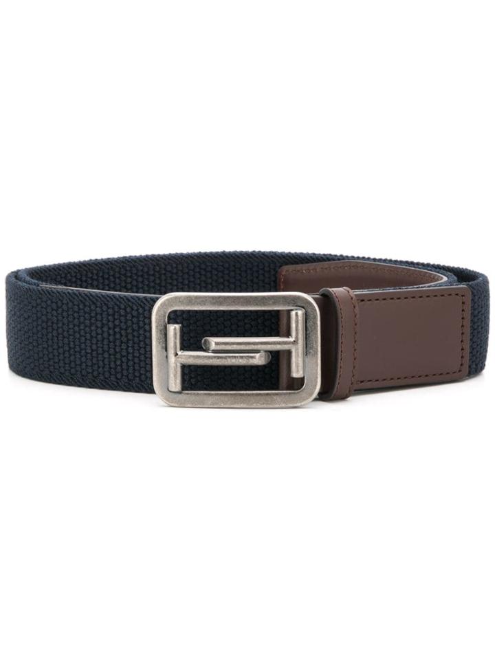 Tod's Double T Buckle Belt - Blue