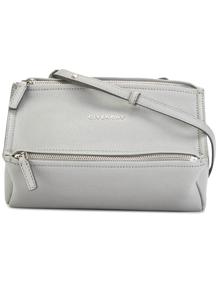 Givenchy Mini Pandora Shoulder Bag, Women's, Grey, Goat Skin