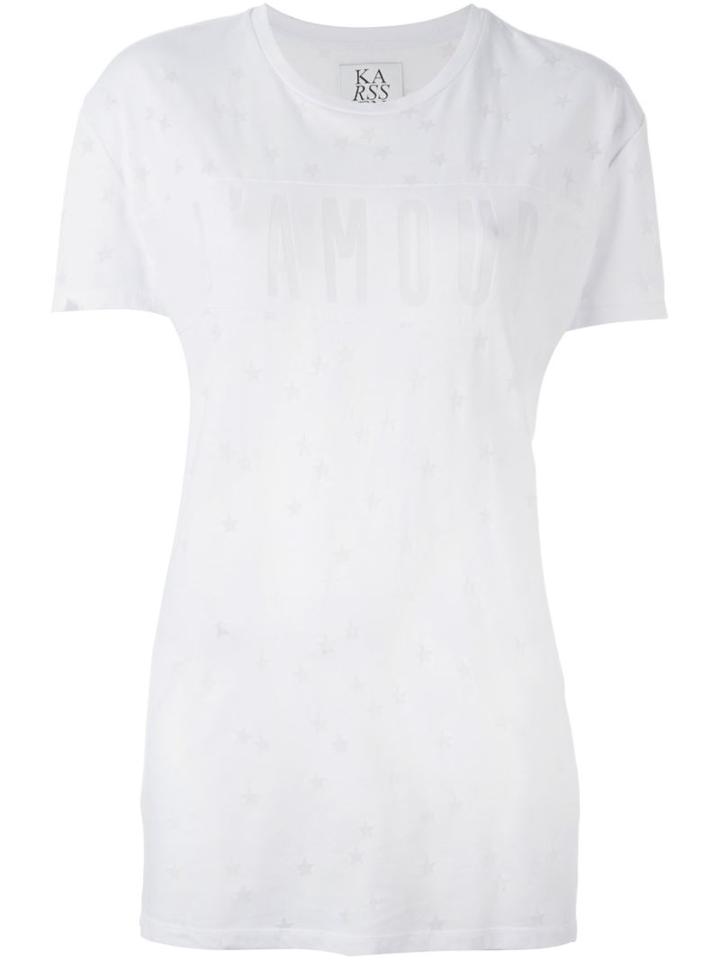 Zoe Karssen Star Print T-shirt, Women's, Size: Xs, White, Cotton/modal