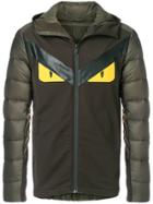 Fendi Hooded Appliqué Bomber Jacket - Green