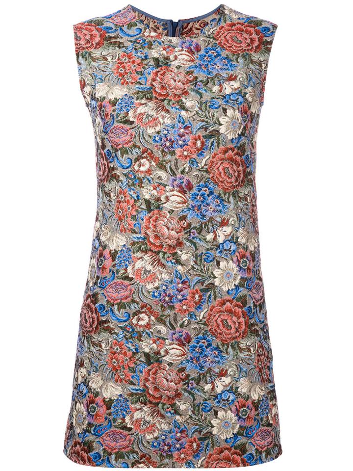 Ermanno Scervino - Jacquard Floral Dress - Women - Cotton/acrylic/polyester/other Fibers - 40, Women's, Cotton/acrylic/polyester/other Fibers