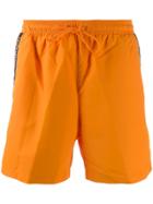 Calvin Klein Side Logo Stripe Swim Shorts - Orange