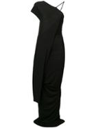 Rick Owens Lilies Draped One-shoulder Dress - Black