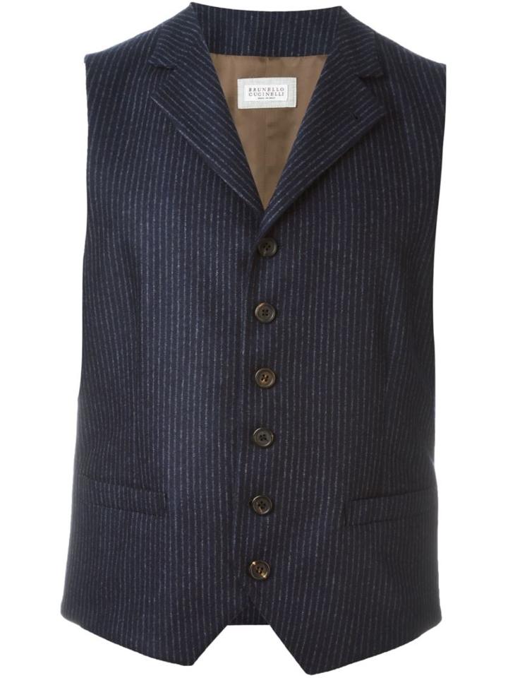 Brunello Cucinelli Pinstriped Waitcoat