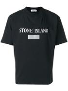Stone Island Logo Printed T-shirt - Black
