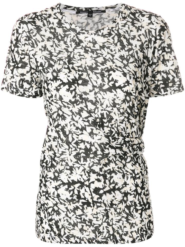 Proenza Schouler Ruched Floral T-shirt - White