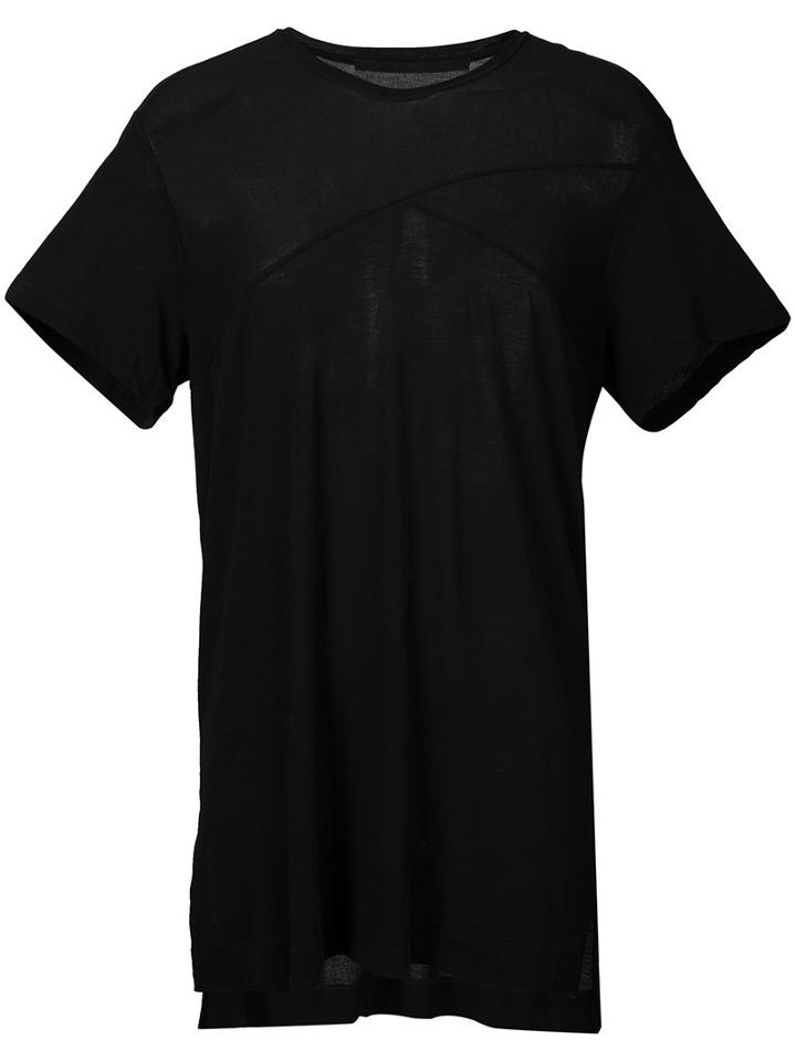 Julius Oversized V-neck T-shirt, Men's, Size: 2, Black, Cotton/modal