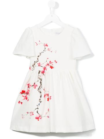 Patachou Floral Print Dress, Girl's, Size: 6 Yrs, White