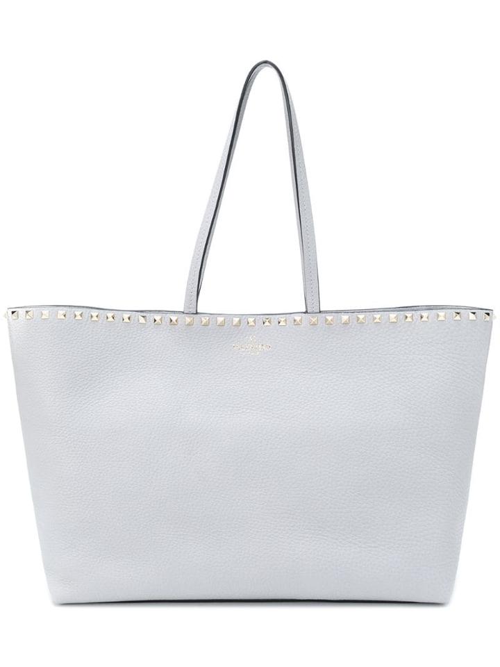 Valentino Valentino Garavani Rockstud Shopper Tote - Grey