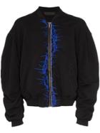 Haider Ackermann Thorn Embroidered Cotton Bomber Jacket - Black