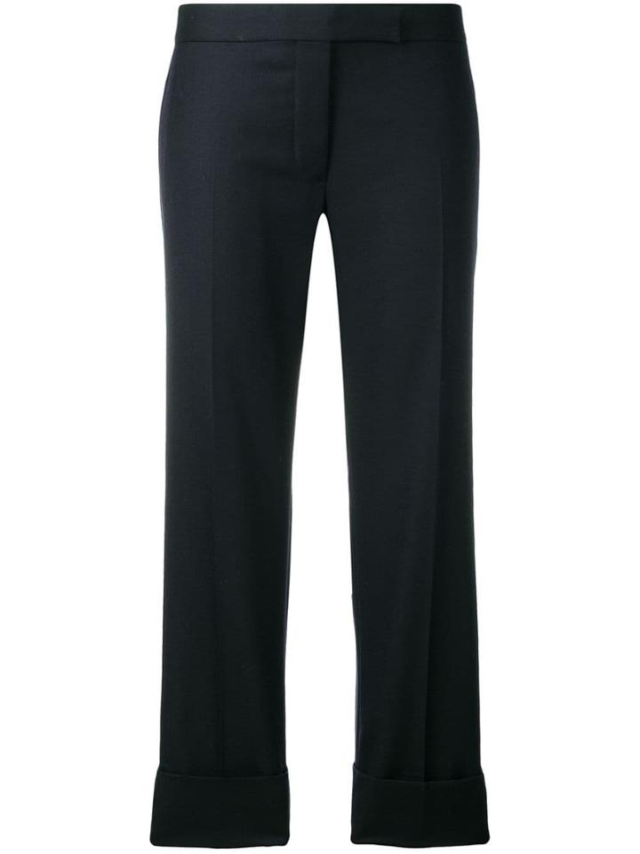 Thom Browne Exposed Rwb Cuff Navy Trouser - Blue