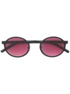Blyszak Round Frame Sunglasses, Adult Unisex, Black, Metal (other)