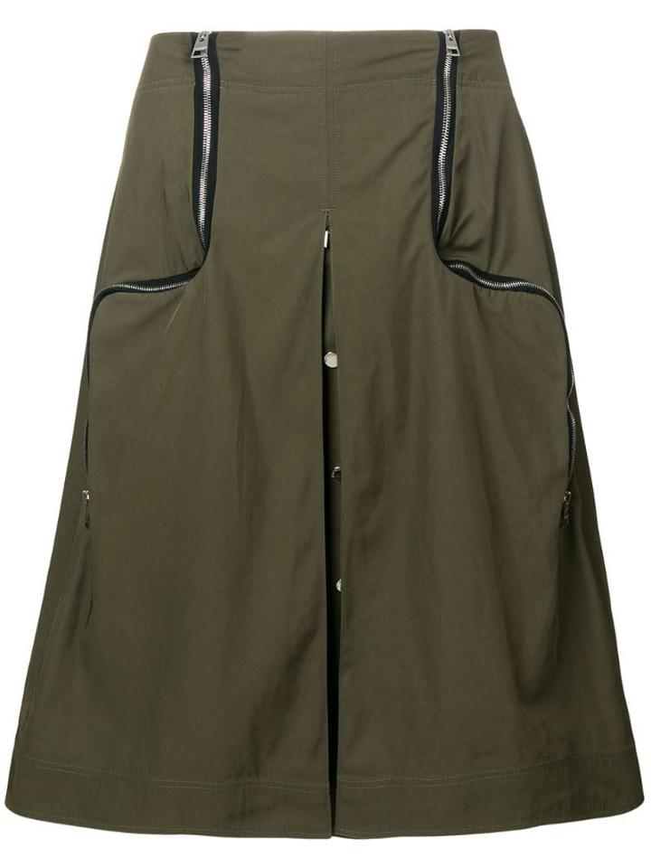 Jw Anderson Safari Two-way Zipper Skirt - Green