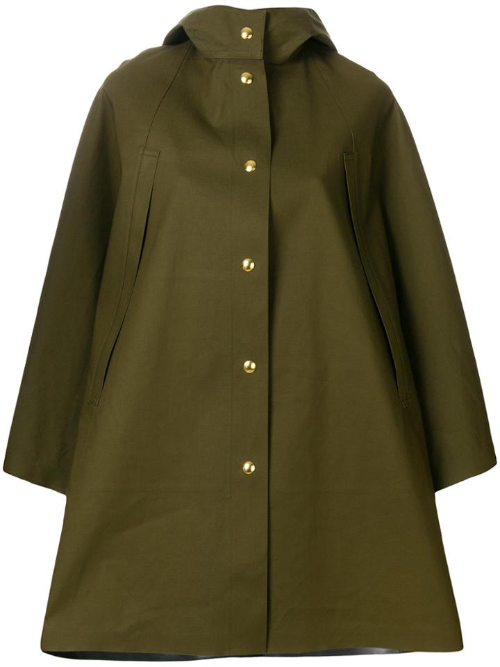 Mackintosh Vintage Hooded Rain Poncho - Green
