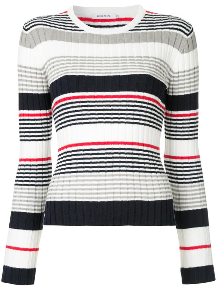 Guild Prime Striped Ribbed Top - Multicolour