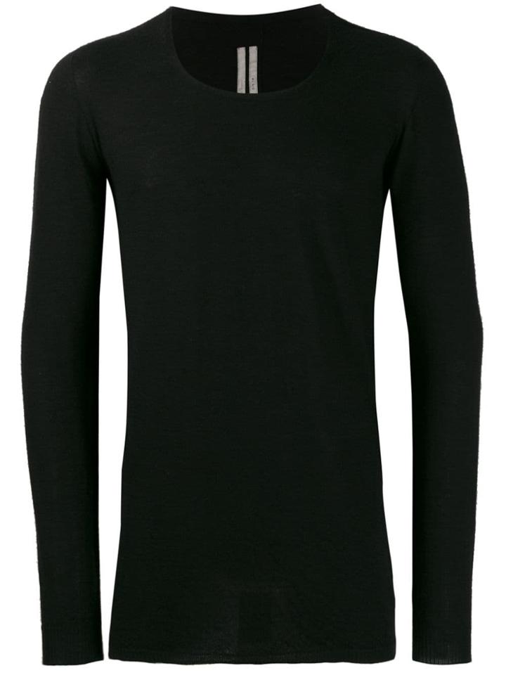Rick Owens Long Sleeve Knitted Top - Black