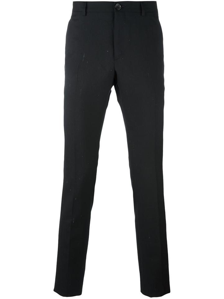 Ps By Paul Smith Slim-fit Tailored Trousers, Men's, Size: 30, Black, Viscose/wool