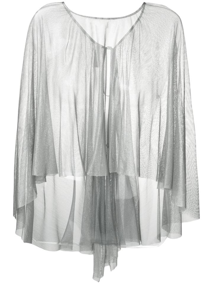 Maria Lucia Hohan Floaty Silk Cape - Metallic