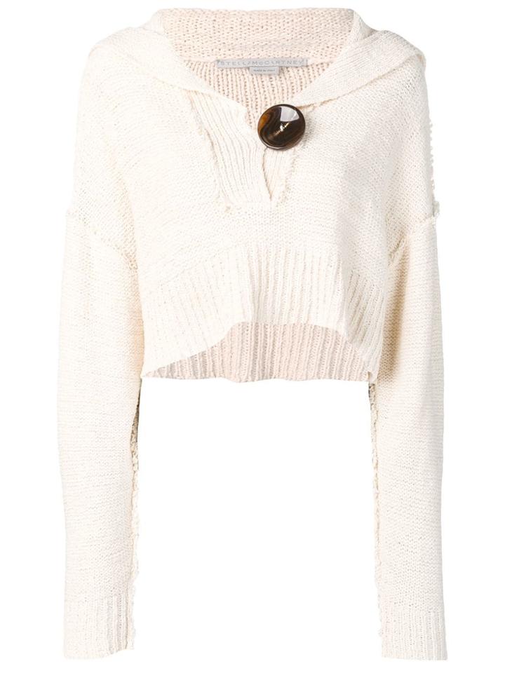 Stella Mccartney Cropped Knitted Jumper - White