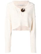 Stella Mccartney Cropped Knitted Jumper - White