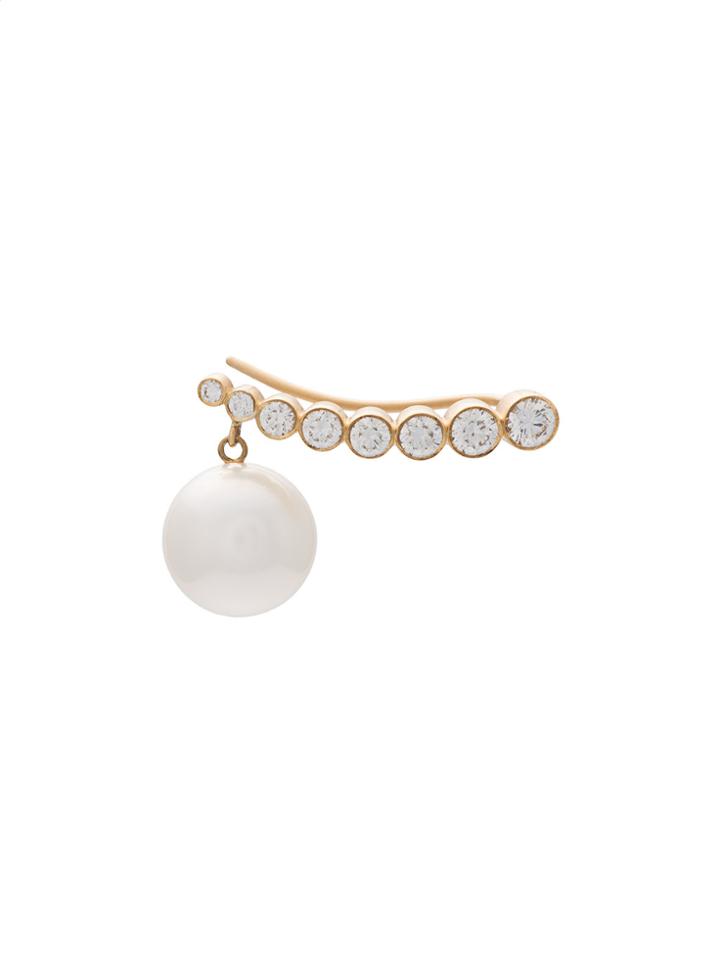 Sophie Bille Brahe Croissant Mer Au Sud Earring - Metallic