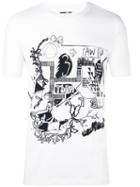 Mcq Alexander Mcqueen Graphic Print T-shirt, Men's, Size: Xxl, White, Cotton