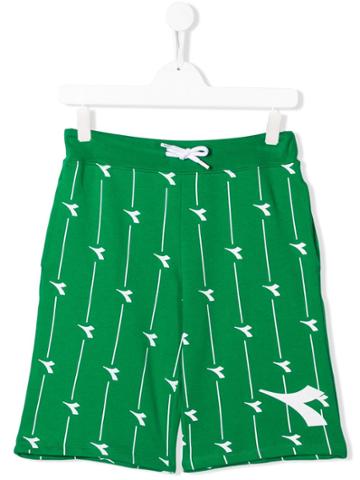 Diadora Junior Logo Shorts - Green