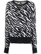 Unravel Project Zebra Print Sweater - Black