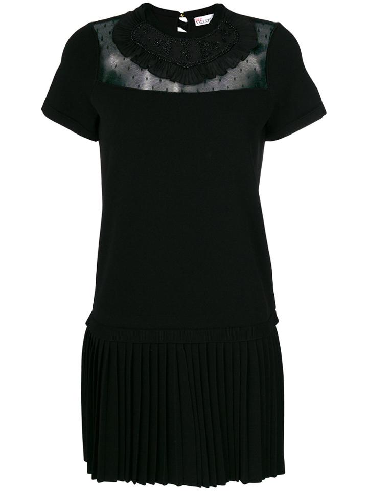 Red Valentino Lace Detail Dress - Black