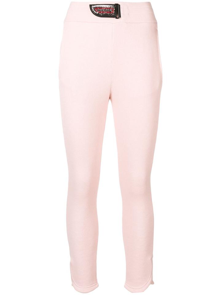 Mr & Mrs Italy Slim Cropped Leggings - Pink & Purple
