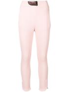 Mr & Mrs Italy Slim Cropped Leggings - Pink & Purple