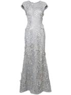 J. Mendel Guipure Lace Gown - Grey