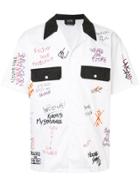 Selfmade By Gianfranco Villegas Hand-painted Oversized Bowling Shirt -