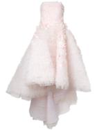 Mikael D. Strapless Hi-low Ball Gown, Women's, Size: 40, Pink/purple, Silk/polyamide