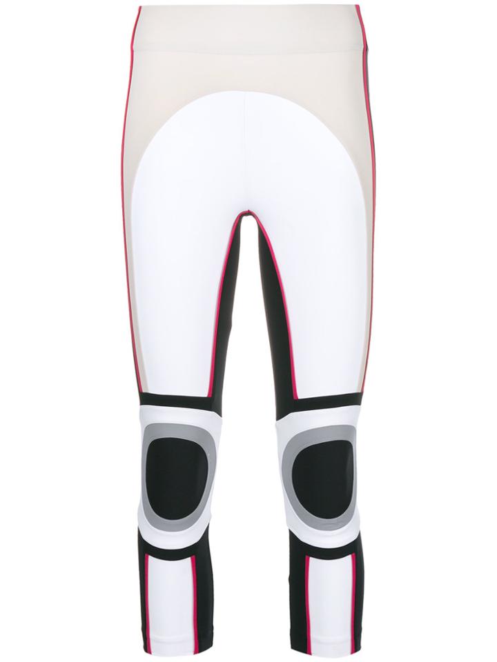 No Ka' Oi Cropped Colour Block Leggings - White