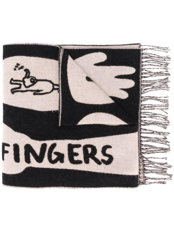 Henrik Vibskov Hand Print Scarf - Black