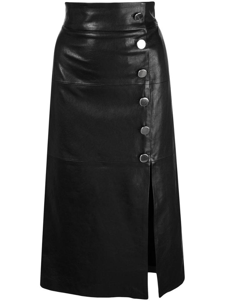 Skiim Lucy Leather Skirt - Black