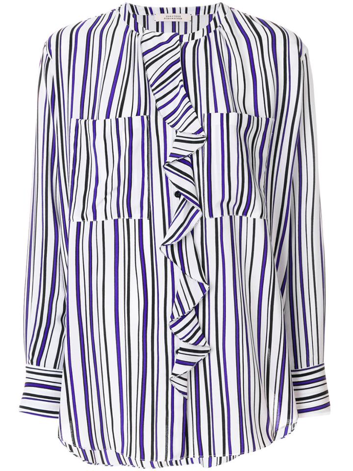 Dorothee Schumacher Striped Ruffle Detail Blouse - Multicolour