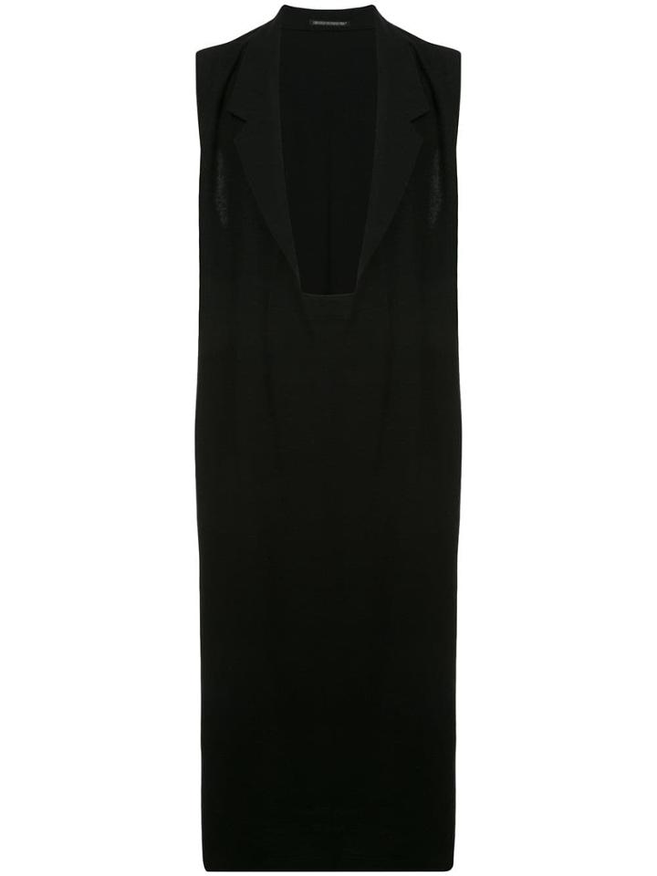 Yohji Yamamoto Open Side Sleeveless Coat - Black