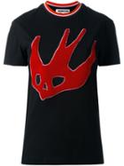 Mcq Alexander Mcqueen Central Swallow Embroidery T-shirt, Women's, Size: Medium, Black, Cotton