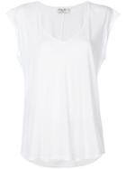 Frame Denim V-neck Short Sleeve T-shirt - White