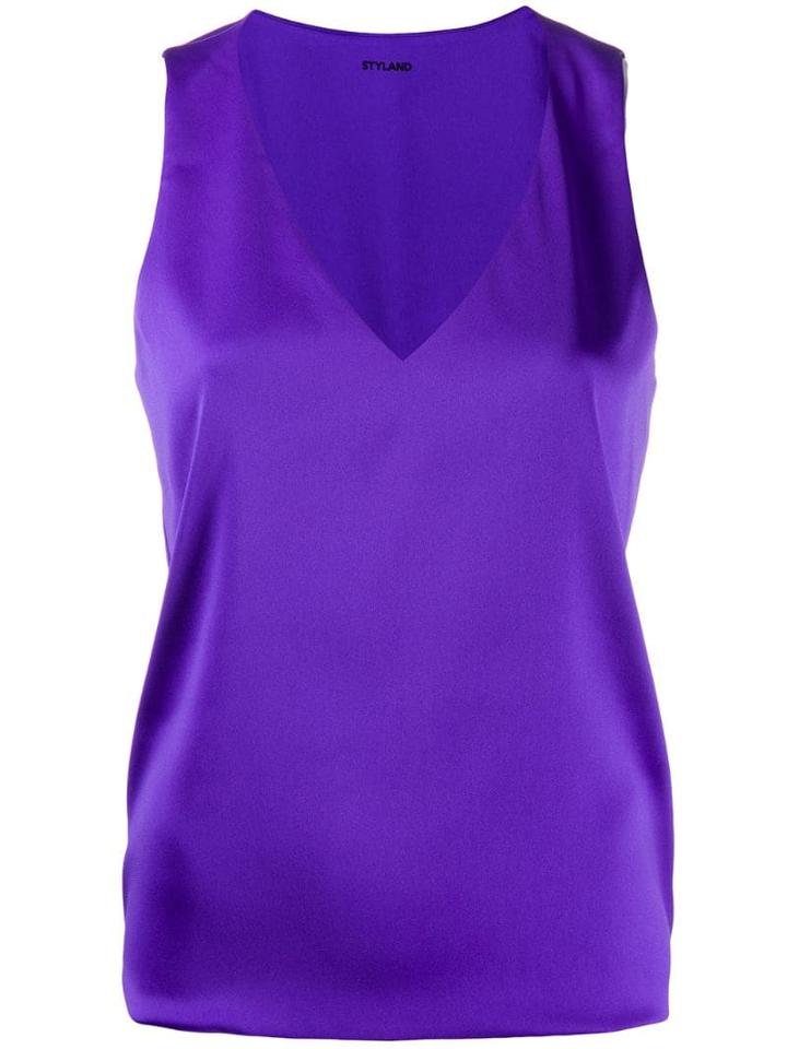 Styland V-neck Tank Top - Purple